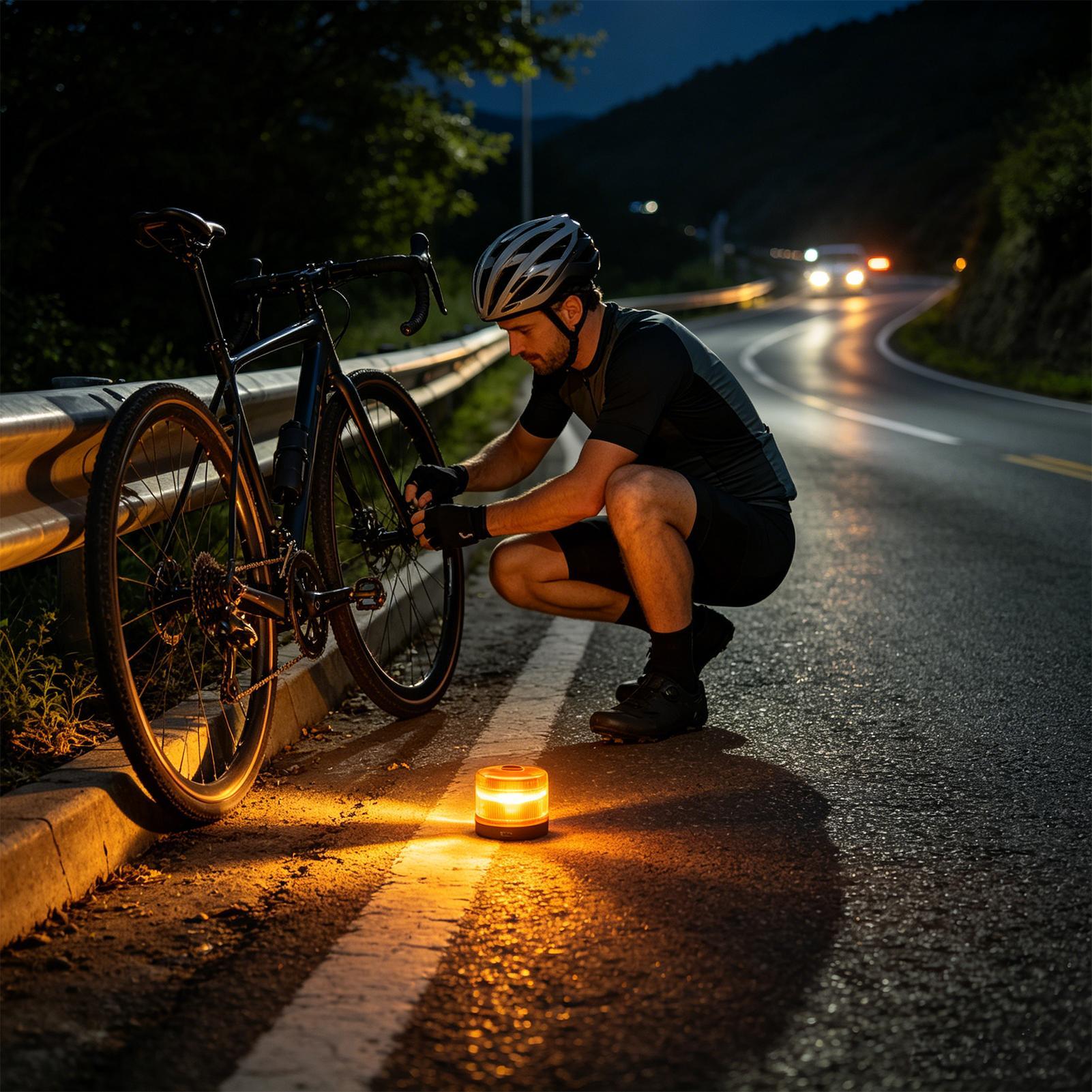 Outdoor Lighting Beacon - Światło ostrzegawcze LED, bursztynowe, z magnetyczną