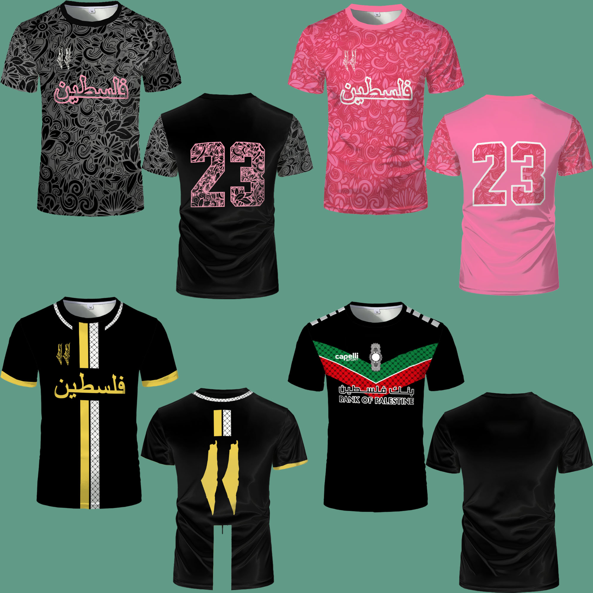 Outdoor Lighting Jersey - Koszulka piłkarska Palestyny 3D, luksusowy nadruk