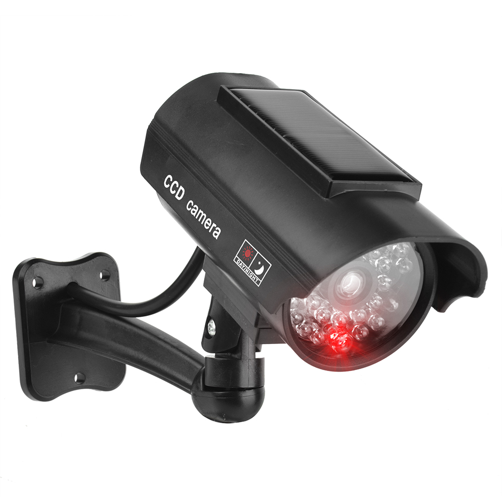 Outdoor Lighting And Camera - Sztuczna kamera monitoringu z migoczącym czerwonym