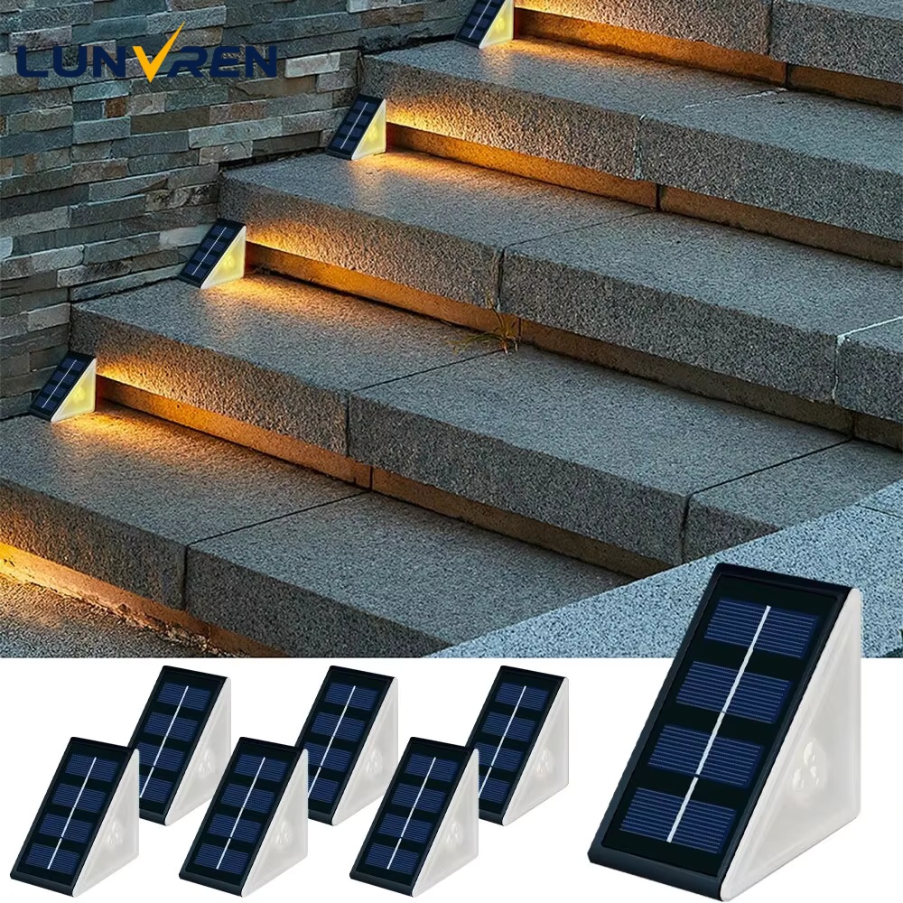 Outdoor Lighting With Outlet - Zewnętrzne słoneczne oświetlenie schodów, ciepła biel