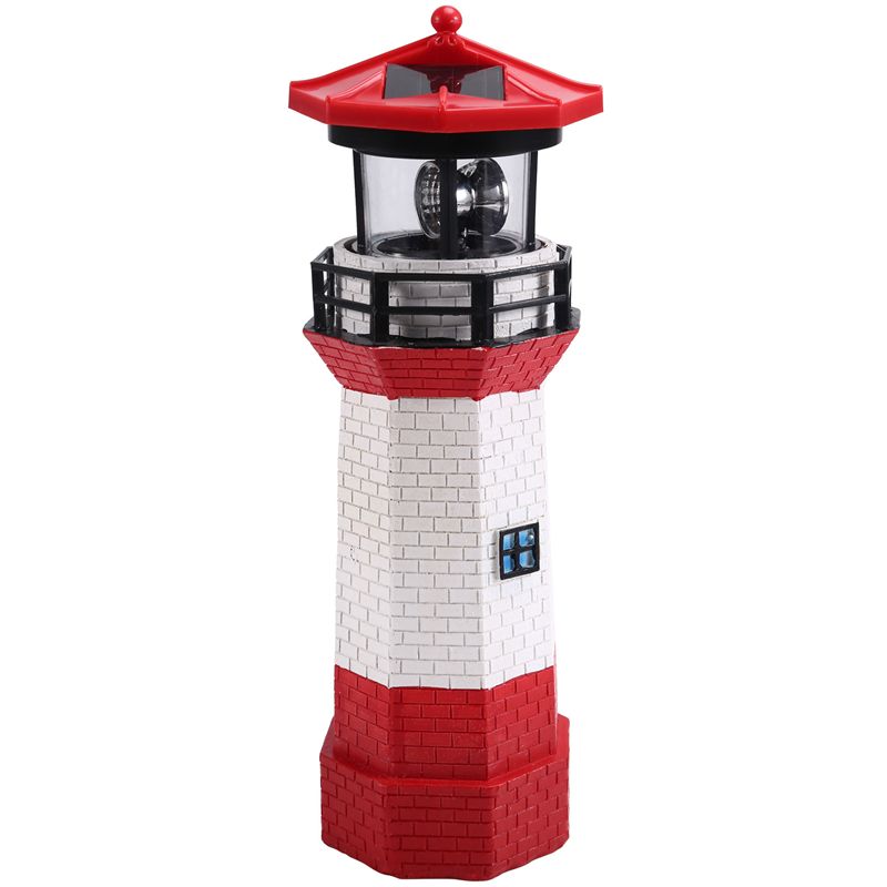 Outdoor Lighting Beacon - LED Solarna Obrotowa Latarnia Morska Ogród