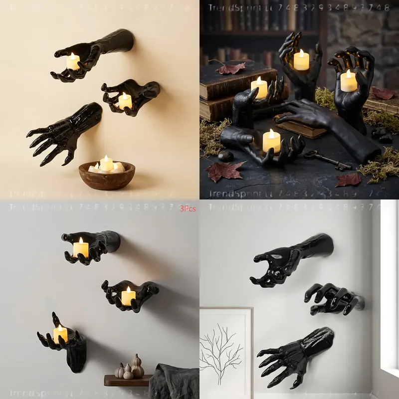 Outdoor Lighting Halloween - 3 szt. dekoracyjnych lamp ściennych na