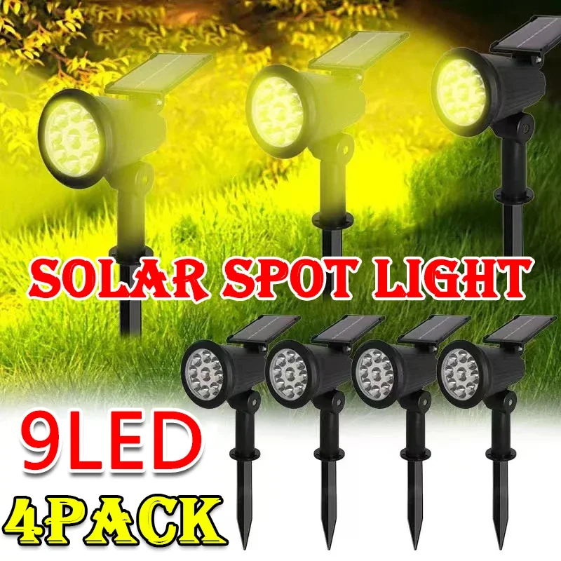 Outdoor Lighting With Outlet - 1/2/3/4 szt. Zasilana energią słoneczną lampa