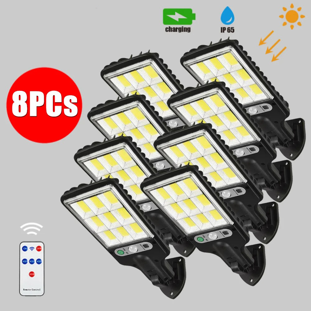 Outdoor Lighting With Outlet - 108COB Solarne lampy uliczne Zewnętrzna bezprzewodowa