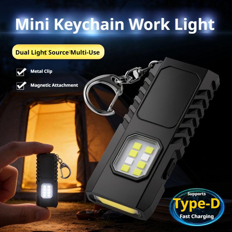 Outdoor Lighting Rechargeable - Mini latarka EDC na breloczku, ładowana