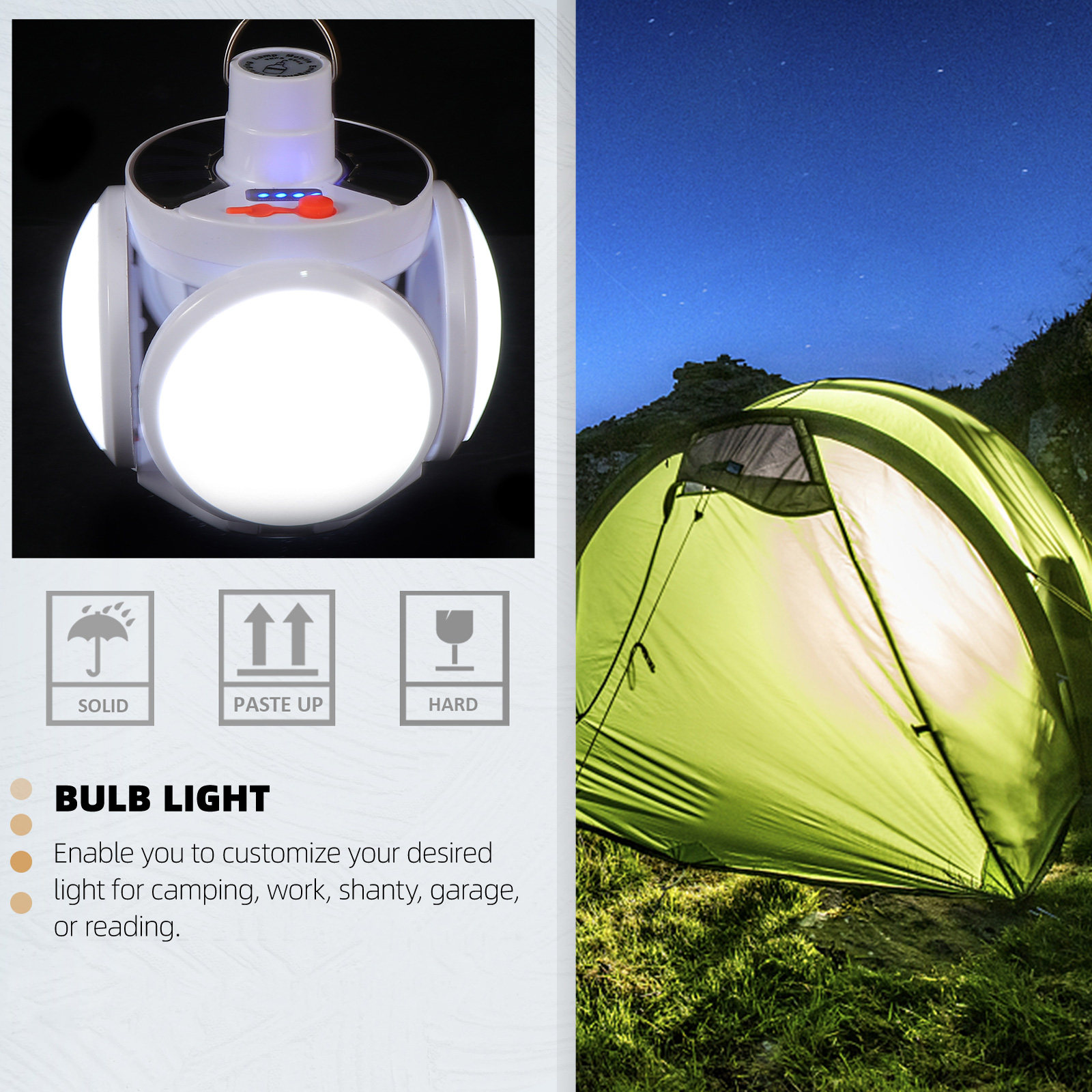 Solarna lampa kempingowa, łado – Outdoor Lighting Rechargeable recenzja i cena
