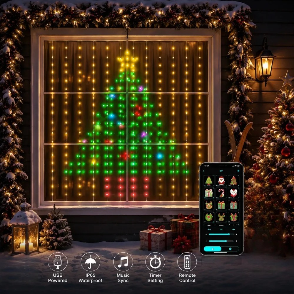 Zewnętrzne LED-owe zasłony świ – Outdoor Lighting For Christmas recenzja i cena