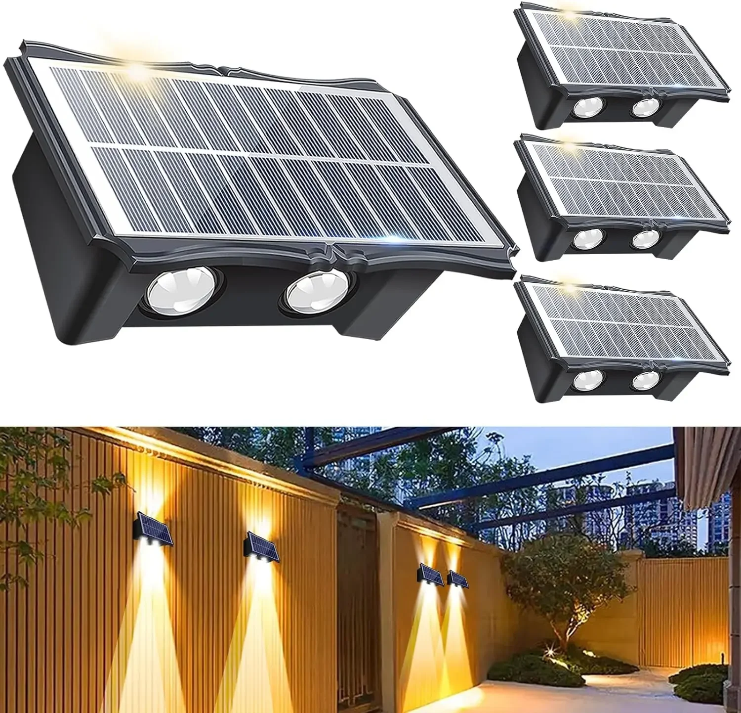 4/6/8LED Solar Wall Lamp Outdo – Outdoor Lighting With Outlet recenzja i cena