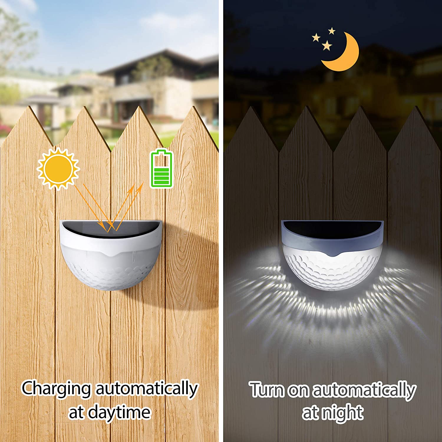 Zewnętrzne lampy solarne LED,  – Outdoor Lighting Sconce recenzja i cena