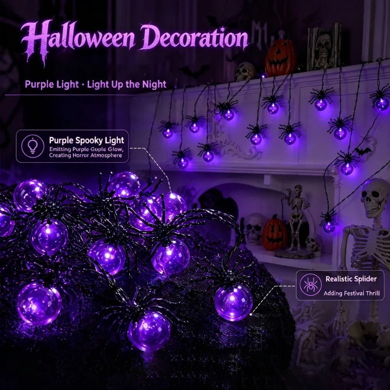 Lampki LED w kształcie pająków – Outdoor Lighting For Garden recenzja i cena