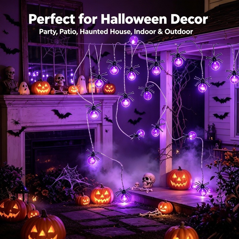 Lampki LED w kształcie pająków – Outdoor Lighting For Garden recenzja i cena