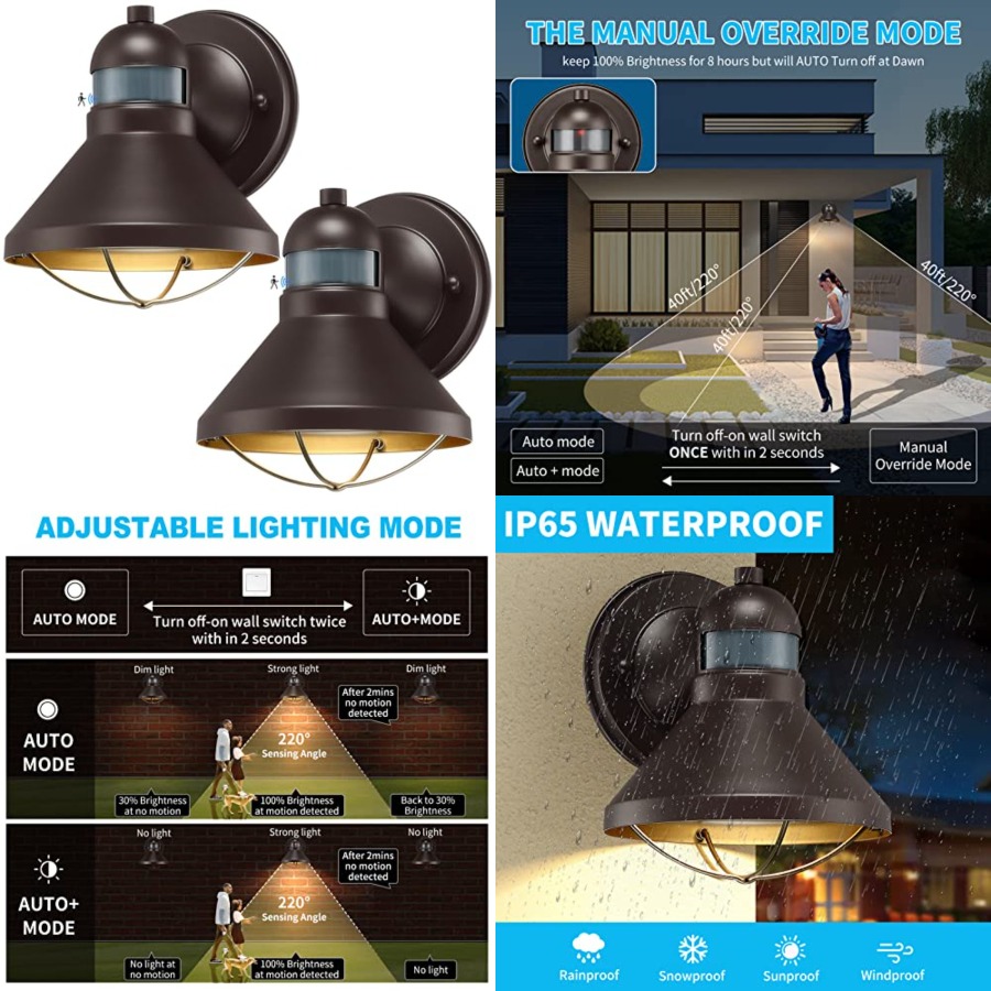 Zestaw 2 szt. Zewnętrznych kin – Outdoor Lighting Sconce recenzja i cena