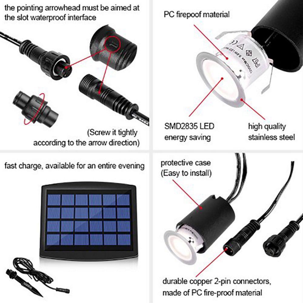 6 sztuk 8 sztuk słoneczna lamp – Outdoor Lighting With Outlet recenzja i cena
