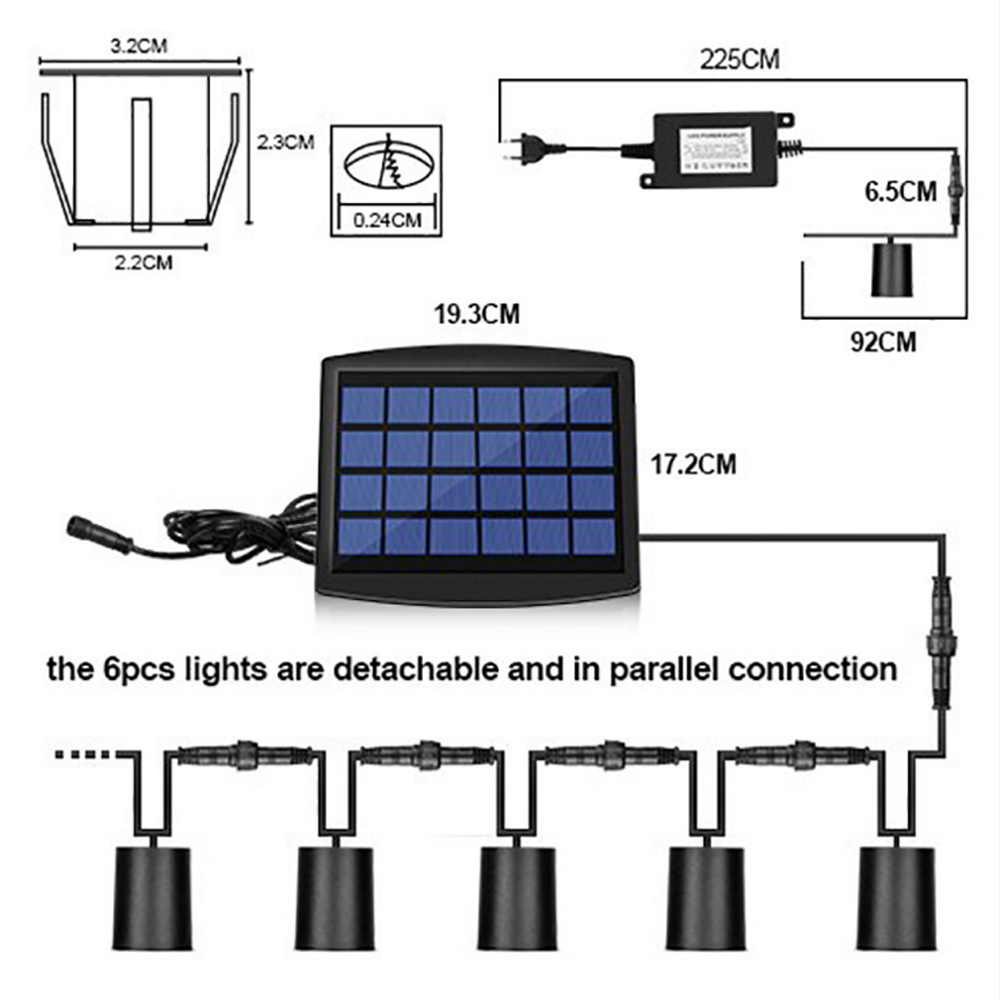 6 sztuk 8 sztuk słoneczna lamp – Outdoor Lighting With Outlet recenzja i cena