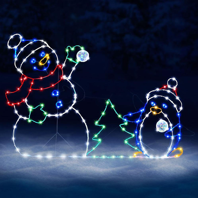 Animowany bałwanek LED z broka – Outdoor Lighting For Christmas recenzja i cena