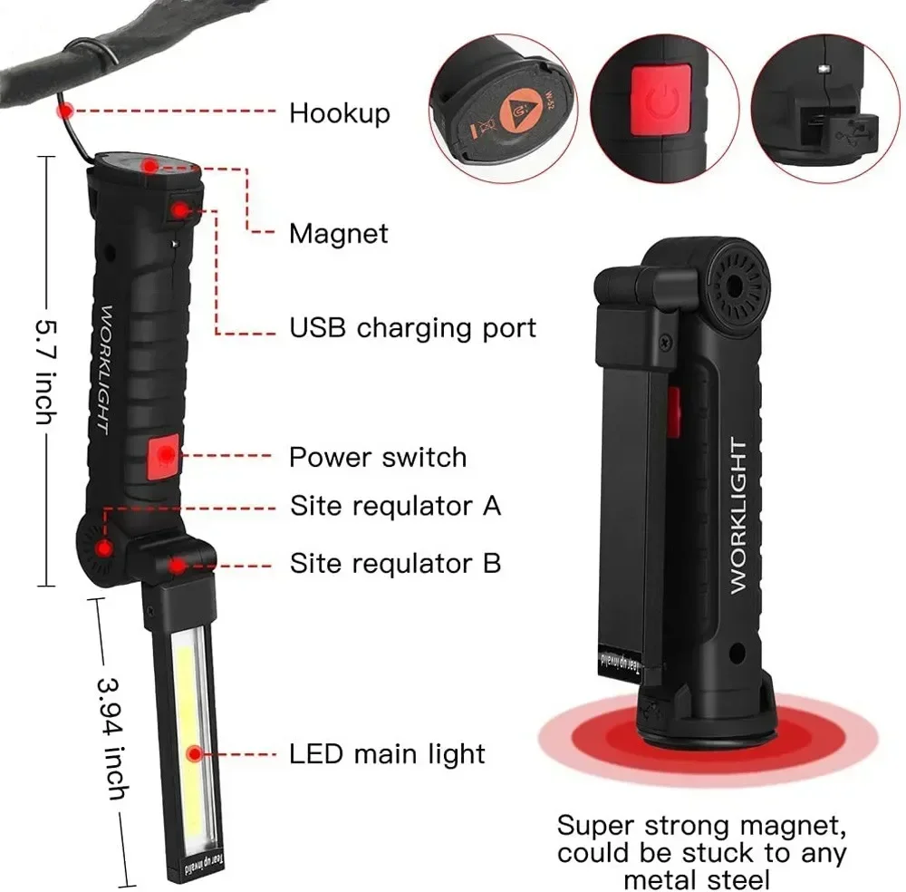 Latarka LED COB, ładowana prze – Outdoor Lighting Rechargeable recenzja i cena