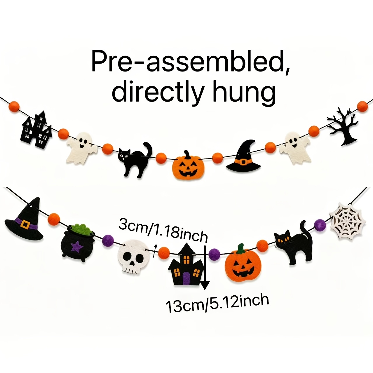 Halloweenowa girlanda z filcu  – Outdoor Lighting Halloween recenzja i cena